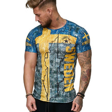 Load image into Gallery viewer, 2019 été drapeau russe hommes décontracté mode T-shirt col rond cool et léger homme T-shirt livraison gratuite